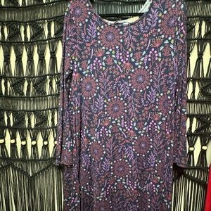 Matilda Jane Purple Blue Long Sleeve Sheath Dress